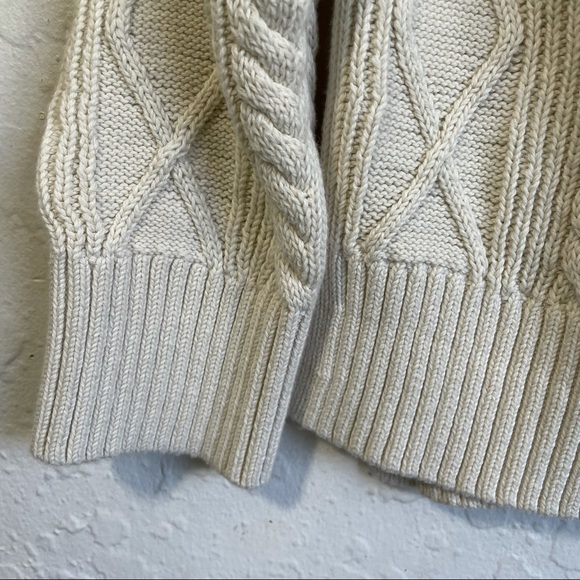 J Crew Long Cotton Cable Knit Mockneck Sweater Style BD709 - Picture 8 of 16